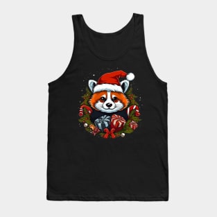 Red Panda Christmas Tank Top